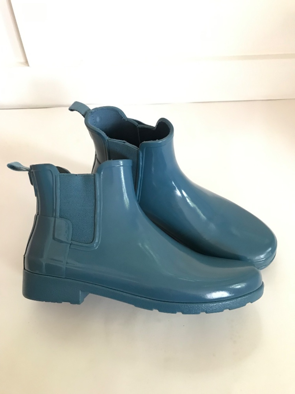 HUNTER Chelsea Rain Boots Blue Women’s Size 10 - Picture 3 of 16